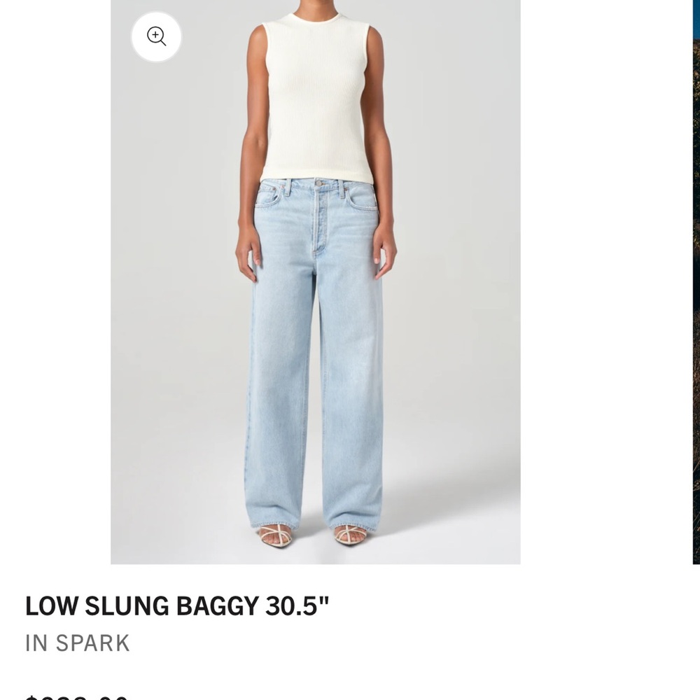 Agolde Blue Flare Wide Leg Jeans